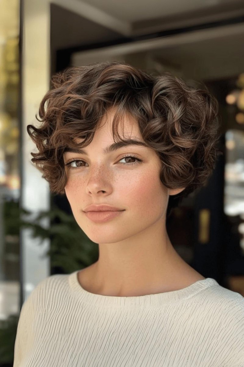 Bixie Cut mit natürlichen Locken
