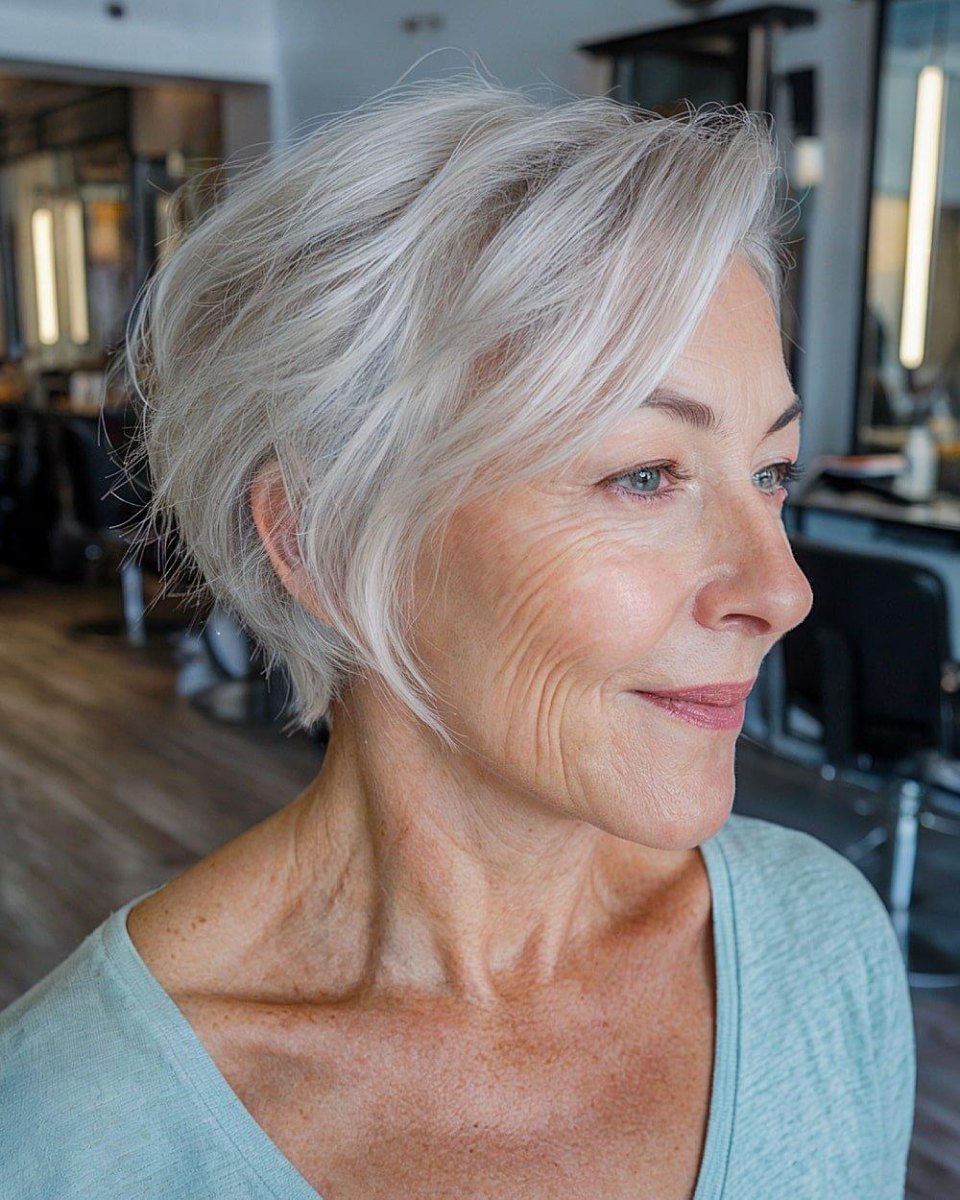 Weiche Konturen silberne Haare