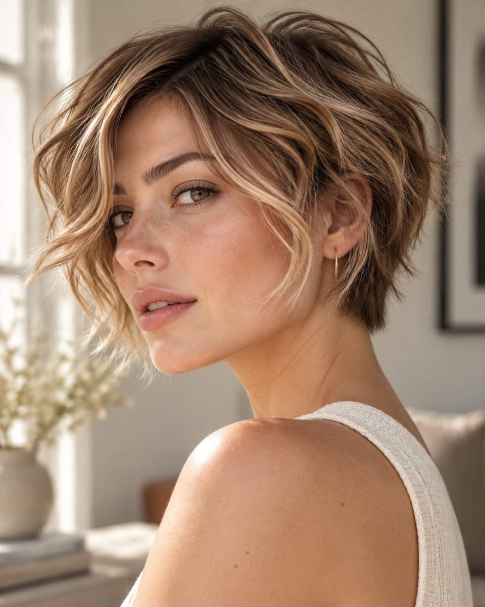 Bixie Cut Übergang Bob Pixie