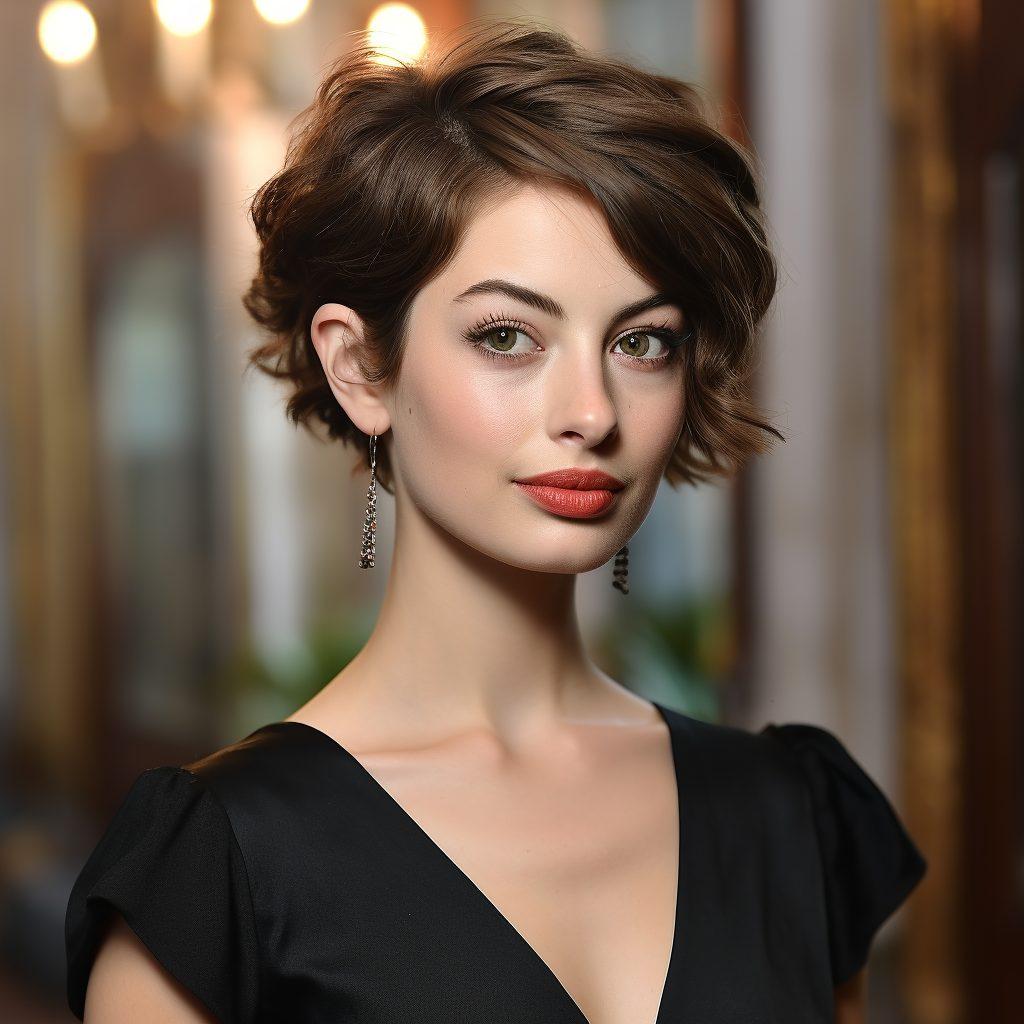 Eleganter Bixie Cut mit Wellen