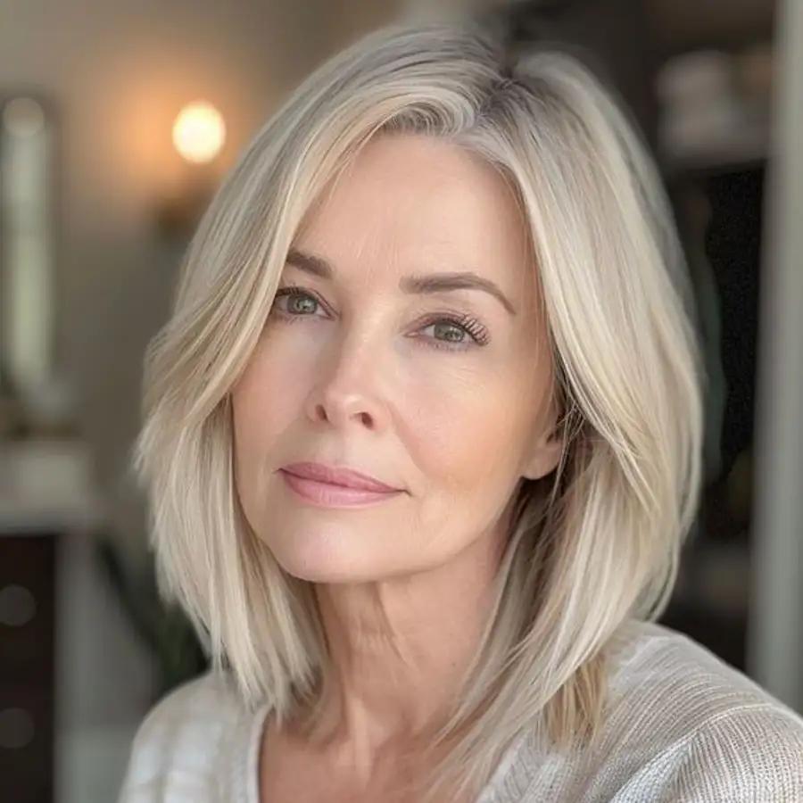 Eleganter Long Bob für Frauen ab 50