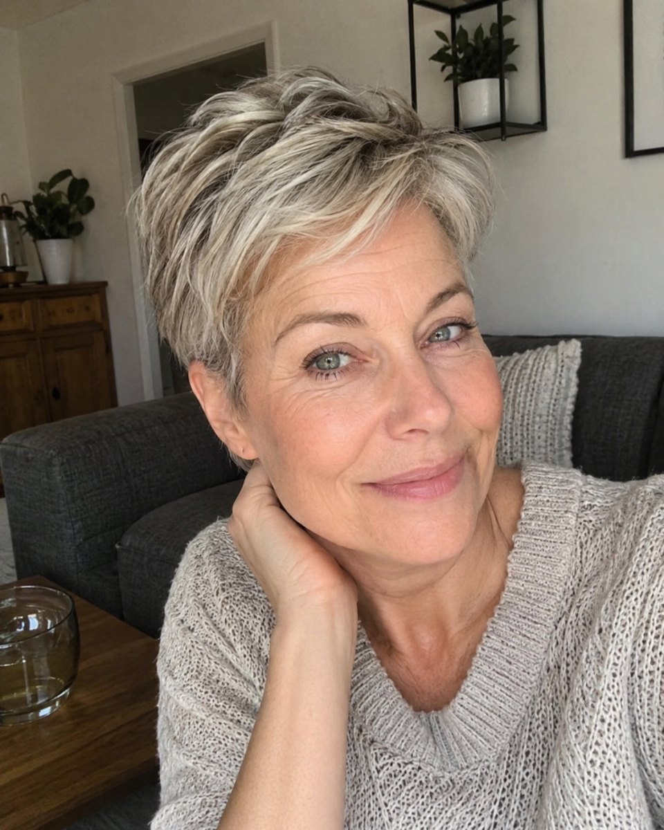 Pixie Cut mit natürlichem Volumen