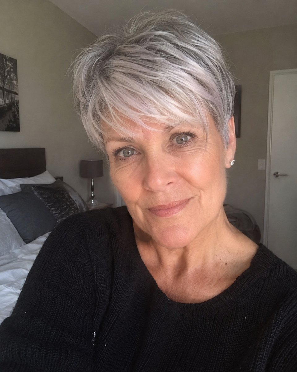 Pixie Cut mit Pony weiche Kontur