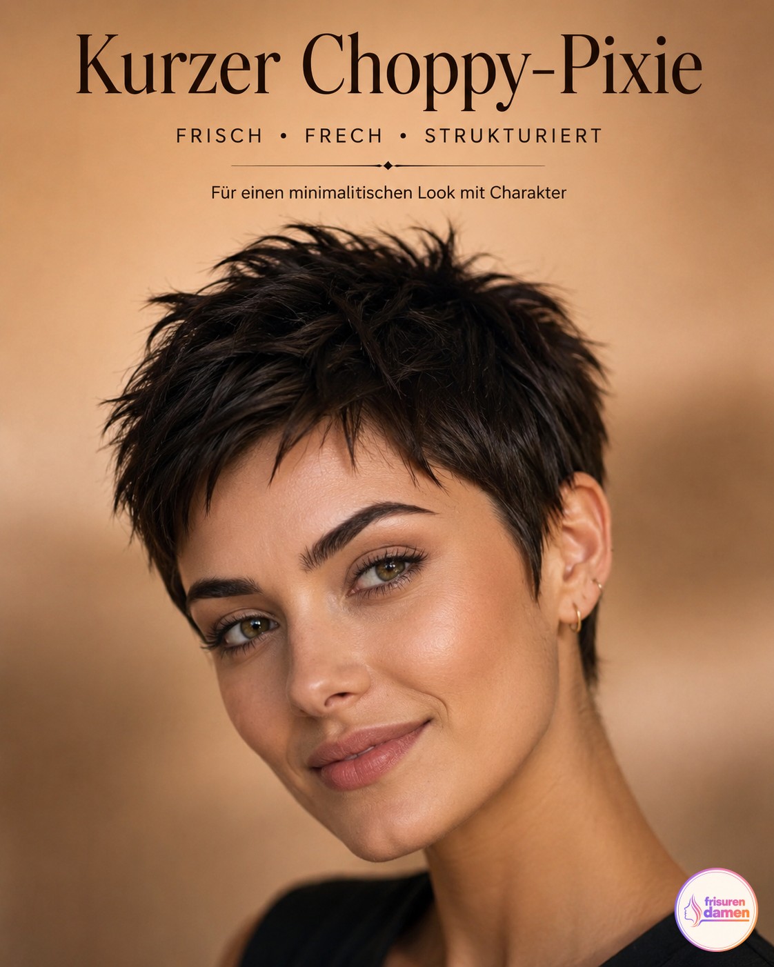Kurzer Choppy-Pixie in Champagnerblond bringt frische Struktur in Kurzhaarfrisuren ab 50
