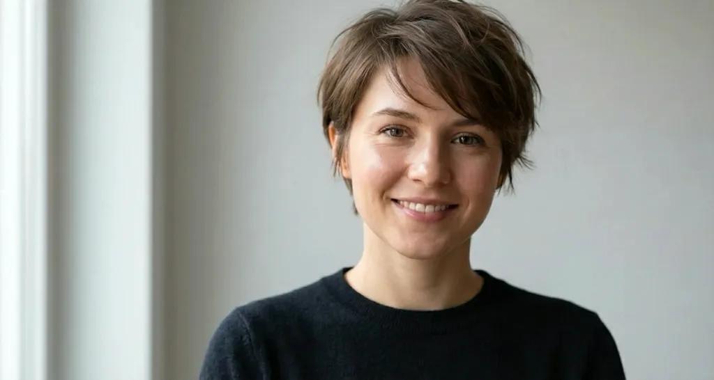 Natürlicher Pixie Cut Alltag