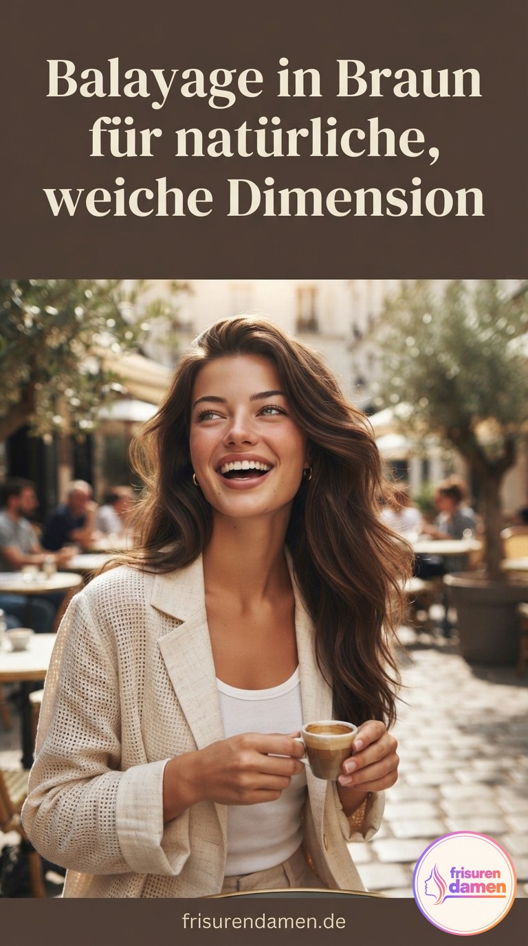 Balayage in Braun für natürliche, weiche Dimension