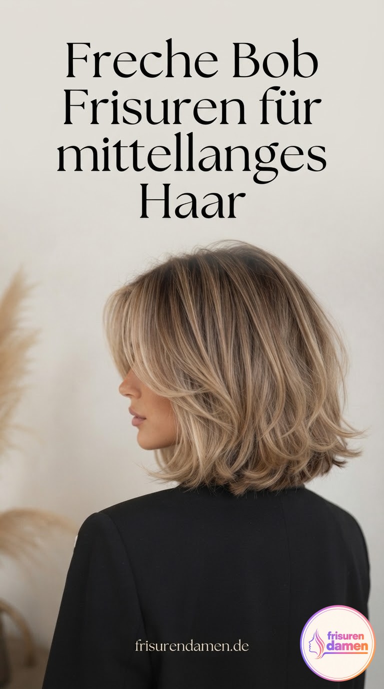Freche Bob Frisuren für mittellanges Haar