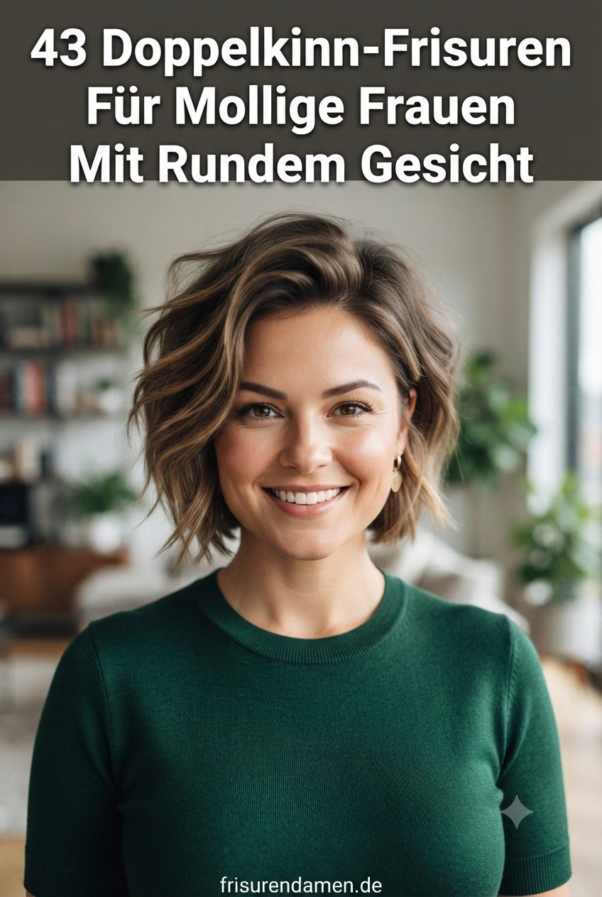 43 Doppelkinn-Frisuren Für Mollige Frauen Mit Rundem Gesicht