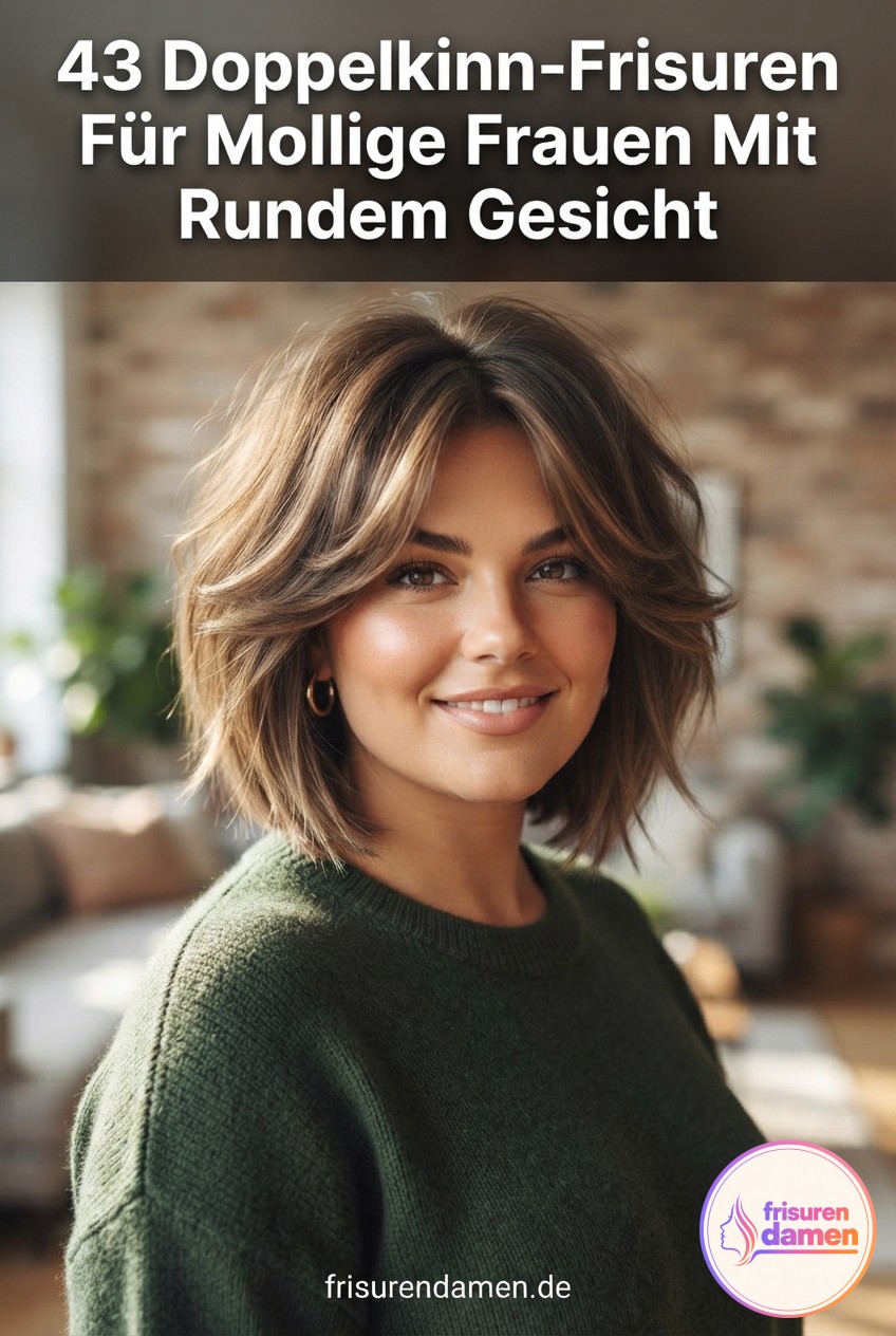 43 Doppelkinn-Frisuren Für Mollige Frauen Mit Rundem Gesicht