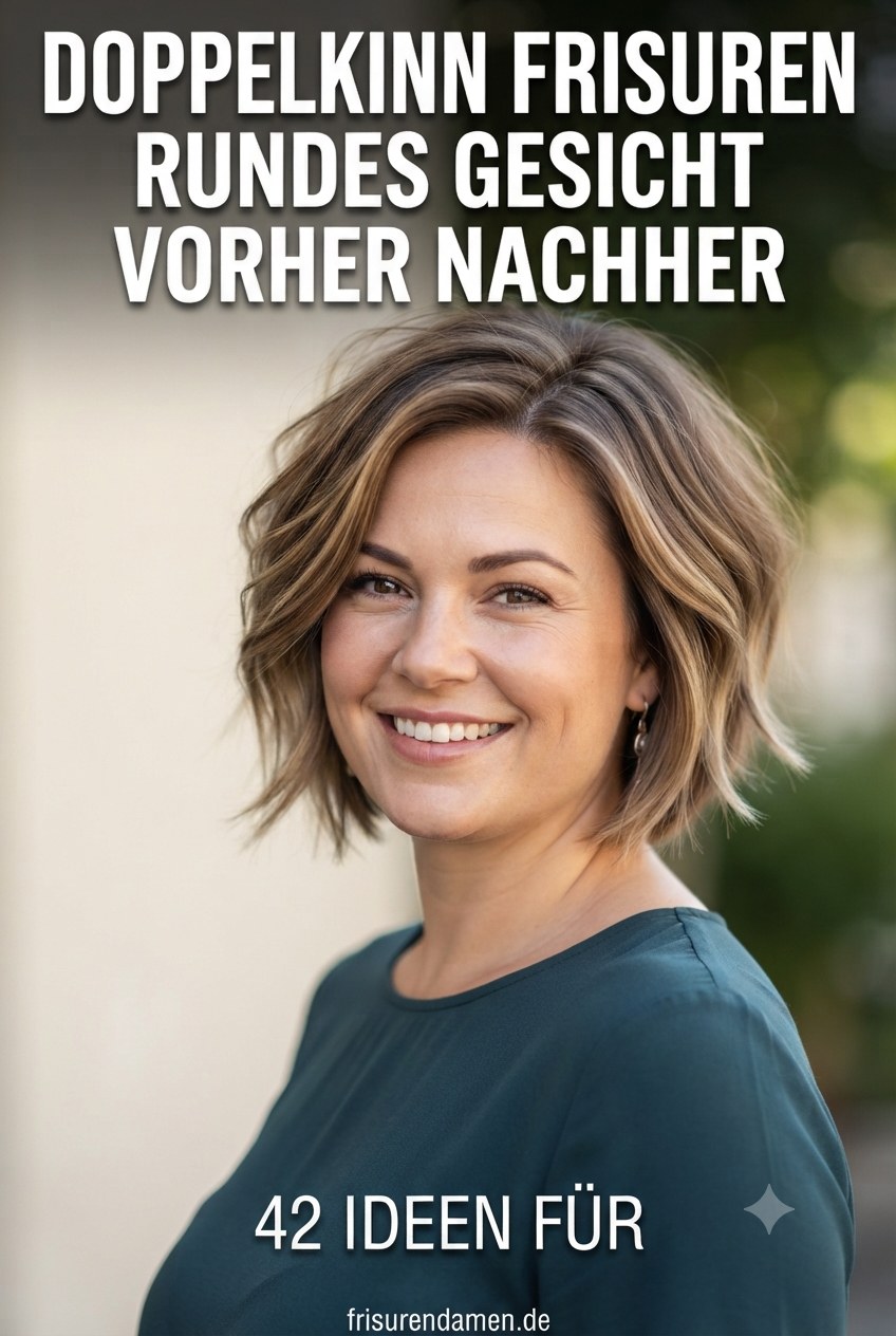 Doppelkinn Frisuren Rundes Gesicht Vorher Nachher 42 Ideen Für Schmeichelnde Styles