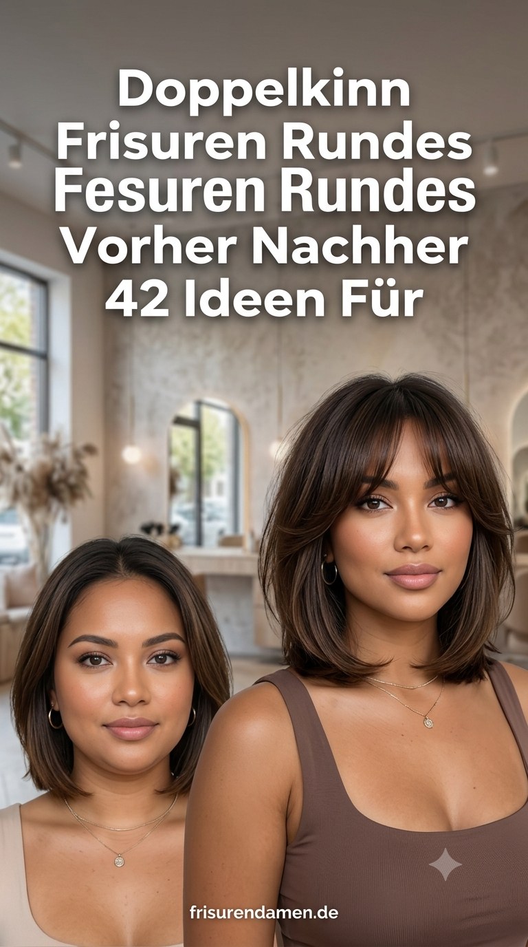 Doppelkinn Frisuren Rundes Gesicht Vorher Nachher 42 Ideen Für Schmeichelnde Styles