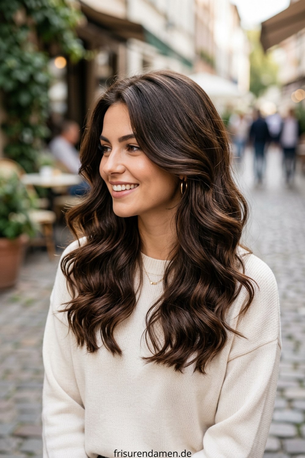 Dunkelbraune Haare stilvoll stylen und pflegen