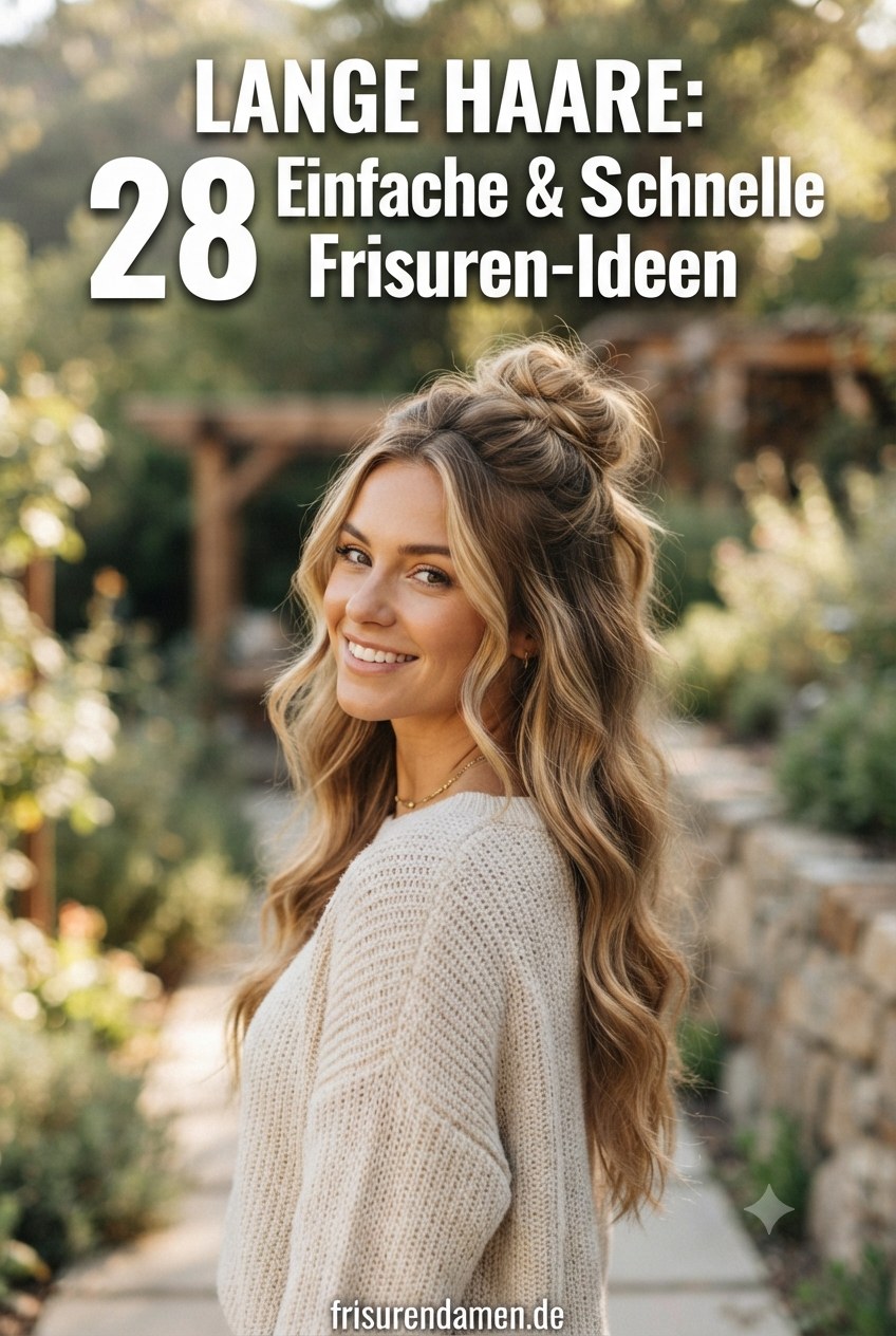 Lange Haare: 28 Einfache & Schnelle Frisuren-Ideen