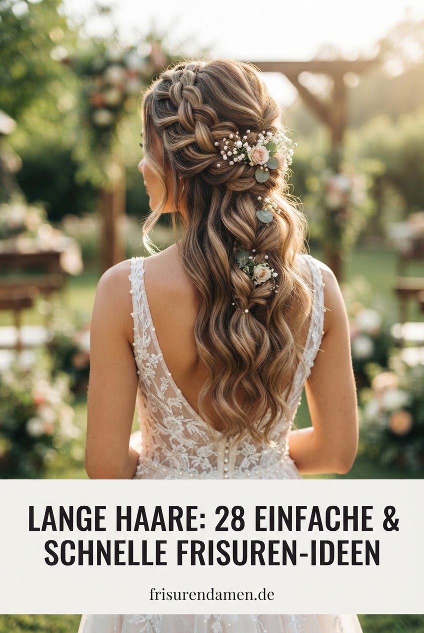Lange Haare: 28 Einfache & Schnelle Frisuren-Ideen