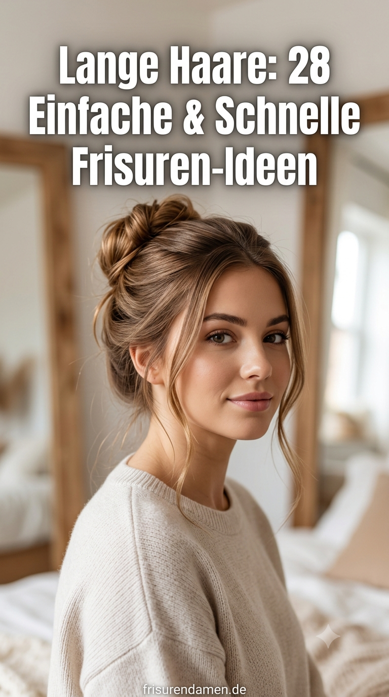 Lange Haare: 28 Einfache & Schnelle Frisuren-Ideen