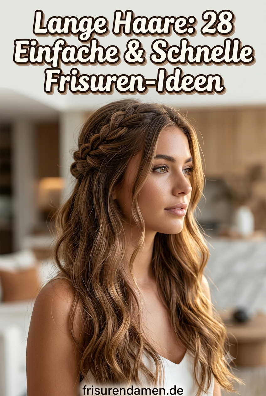 Lange Haare: 28 Einfache & Schnelle Frisuren-Ideen