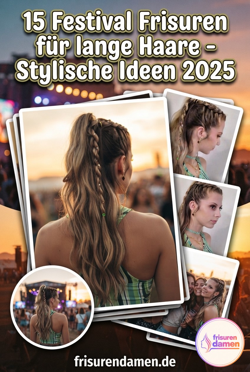 15 Festival Frisuren für lange Haare - Stylische Ideen 2025