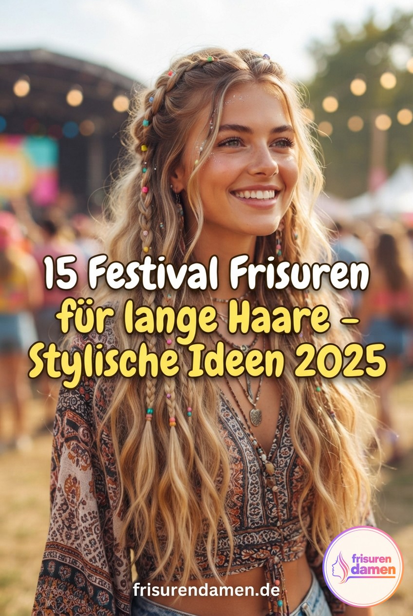 15 Festival Frisuren für lange Haare - Stylische Ideen 2025