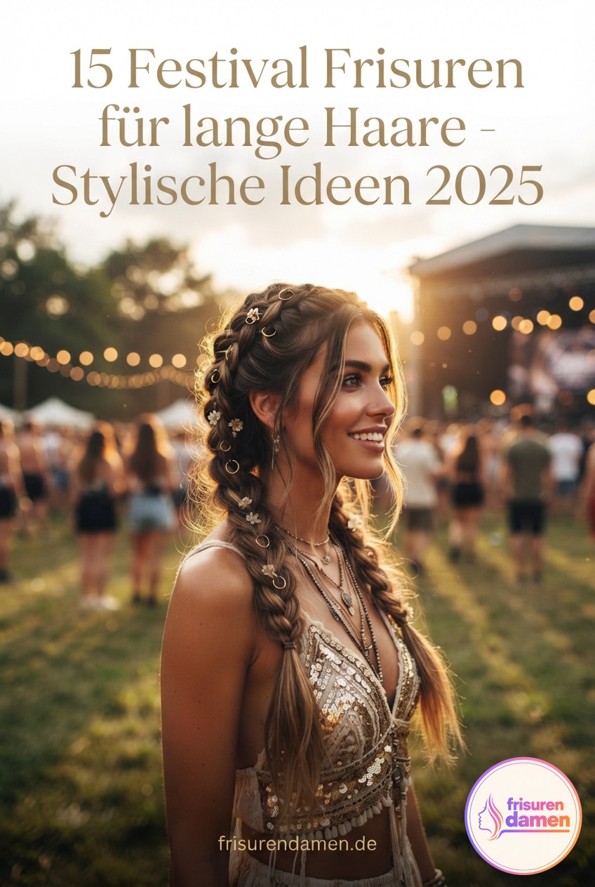 15 Festival Frisuren für lange Haare - Stylische Ideen 2025