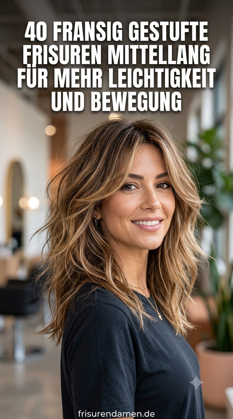 40 Fransig Gestufte Frisuren Mittellang Für Mehr Leichtigkeit Und Bewegung