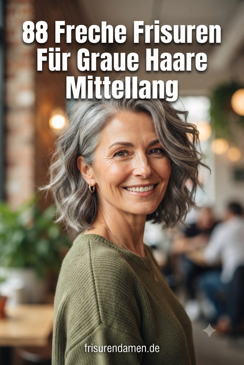 88 Freche Frisuren Für Graue Haare Mittellang