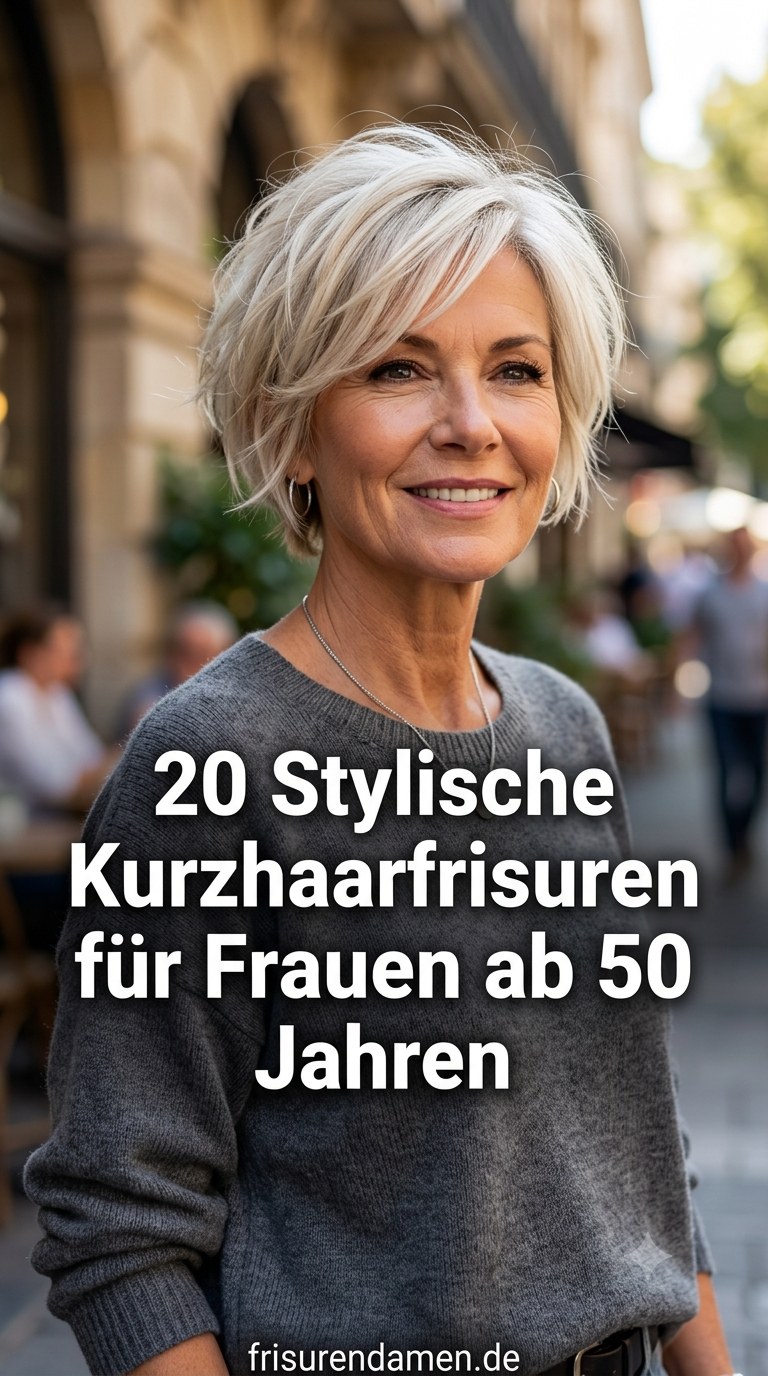 20 Stylische Kurzhaarfrisuren für Frauen ab 50 Jahren