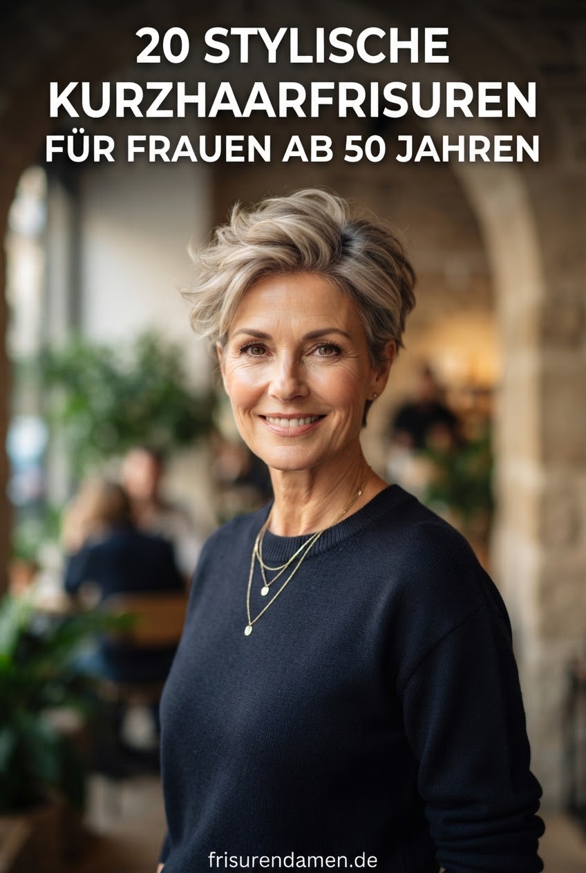 20 Stylische Kurzhaarfrisuren für Frauen ab 50 Jahren
