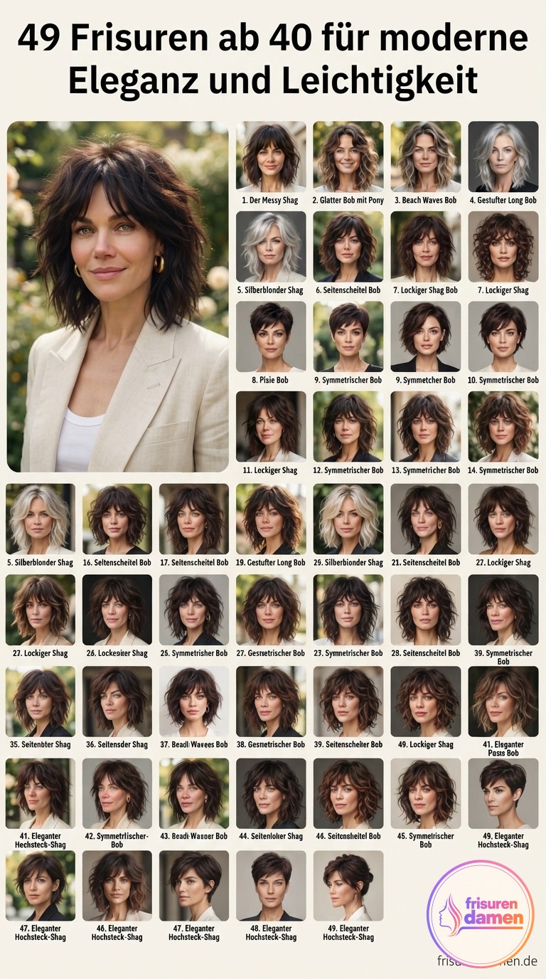 49 Frisuren ab 40 für moderne Eleganz und Leichtigkeit