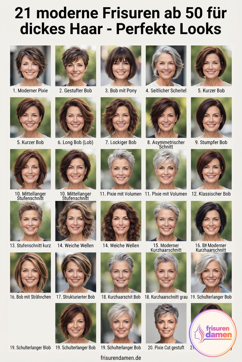 21 moderne Frisuren ab 50 für dickes Haar - Perfekte Looks