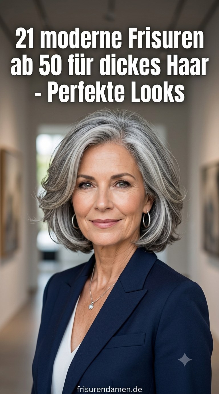 21 moderne Frisuren ab 50 für dickes Haar - Perfekte Looks