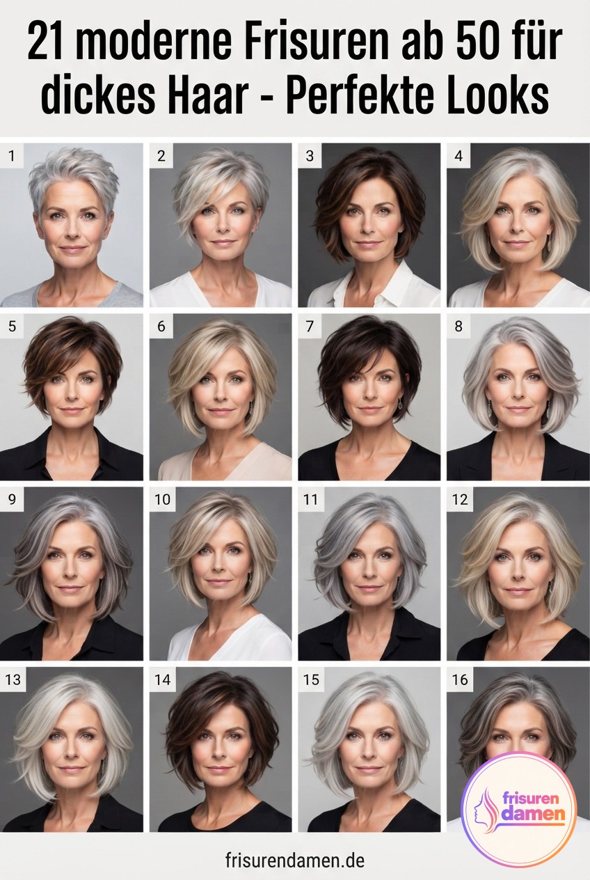 21 moderne Frisuren ab 50 für dickes Haar - Perfekte Looks