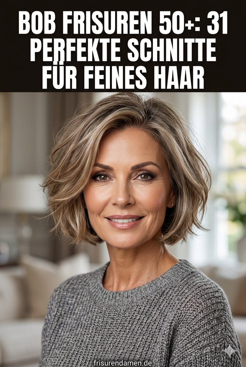 Bob Frisuren 50+: 31 perfekte Schnitte für feines Haar