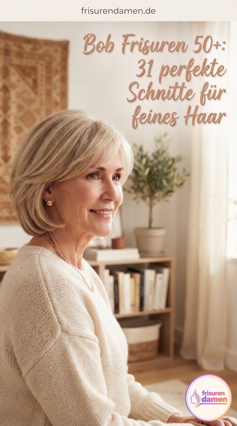 Bob Frisuren 50+: 31 perfekte Schnitte für feines Haar