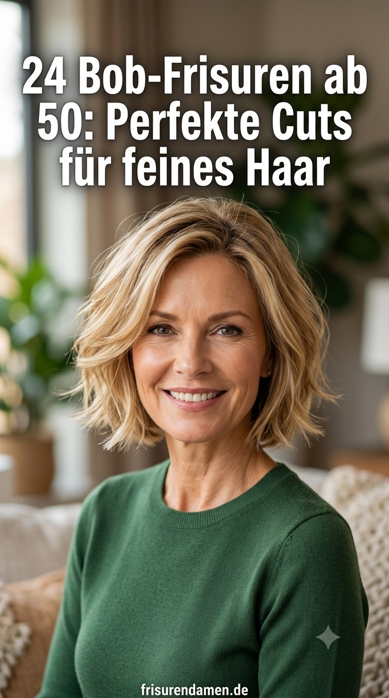 24 Bob-Frisuren ab 50: Perfekte Cuts für feines Haar