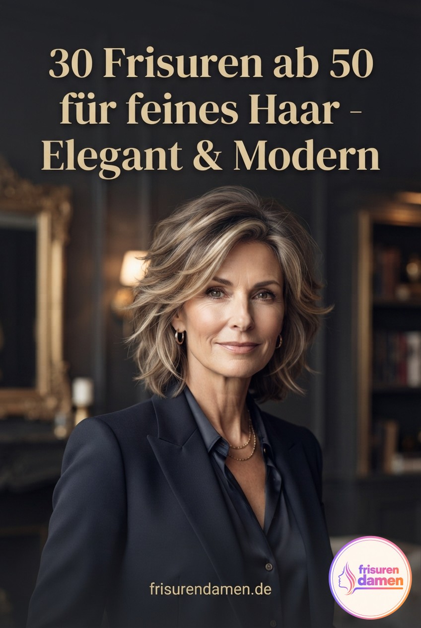 30 Frisuren ab 50 für feines Haar - Elegant & Modern