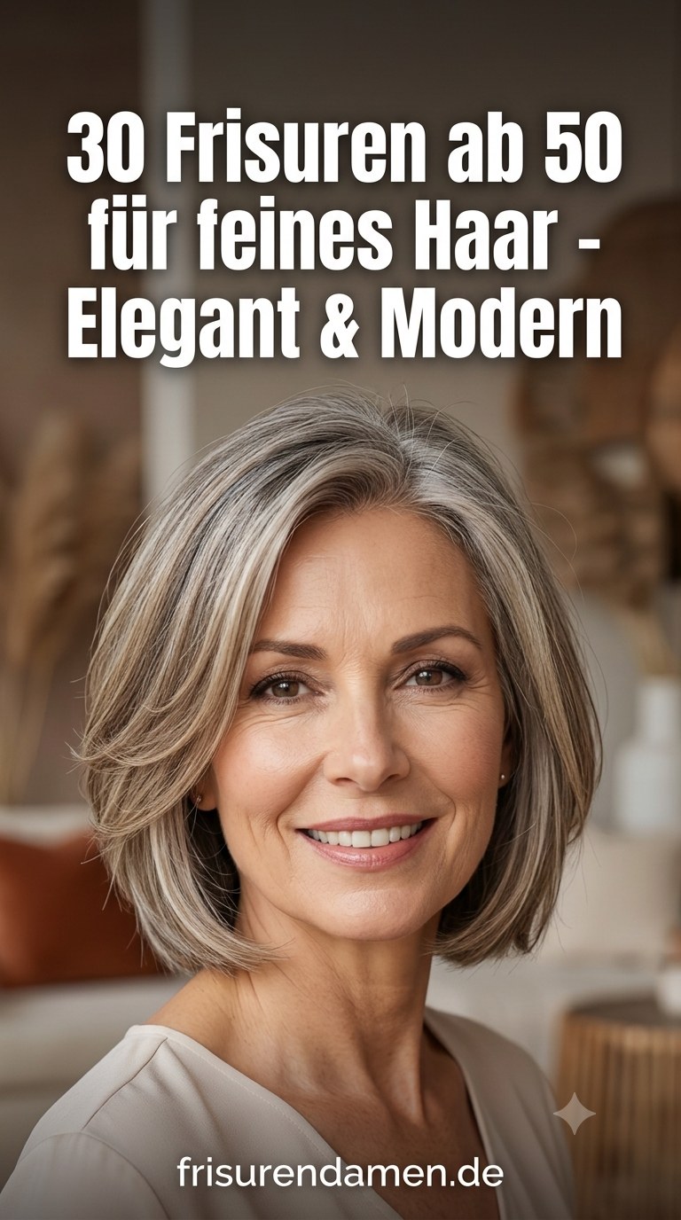 30 Frisuren ab 50 für feines Haar - Elegant & Modern