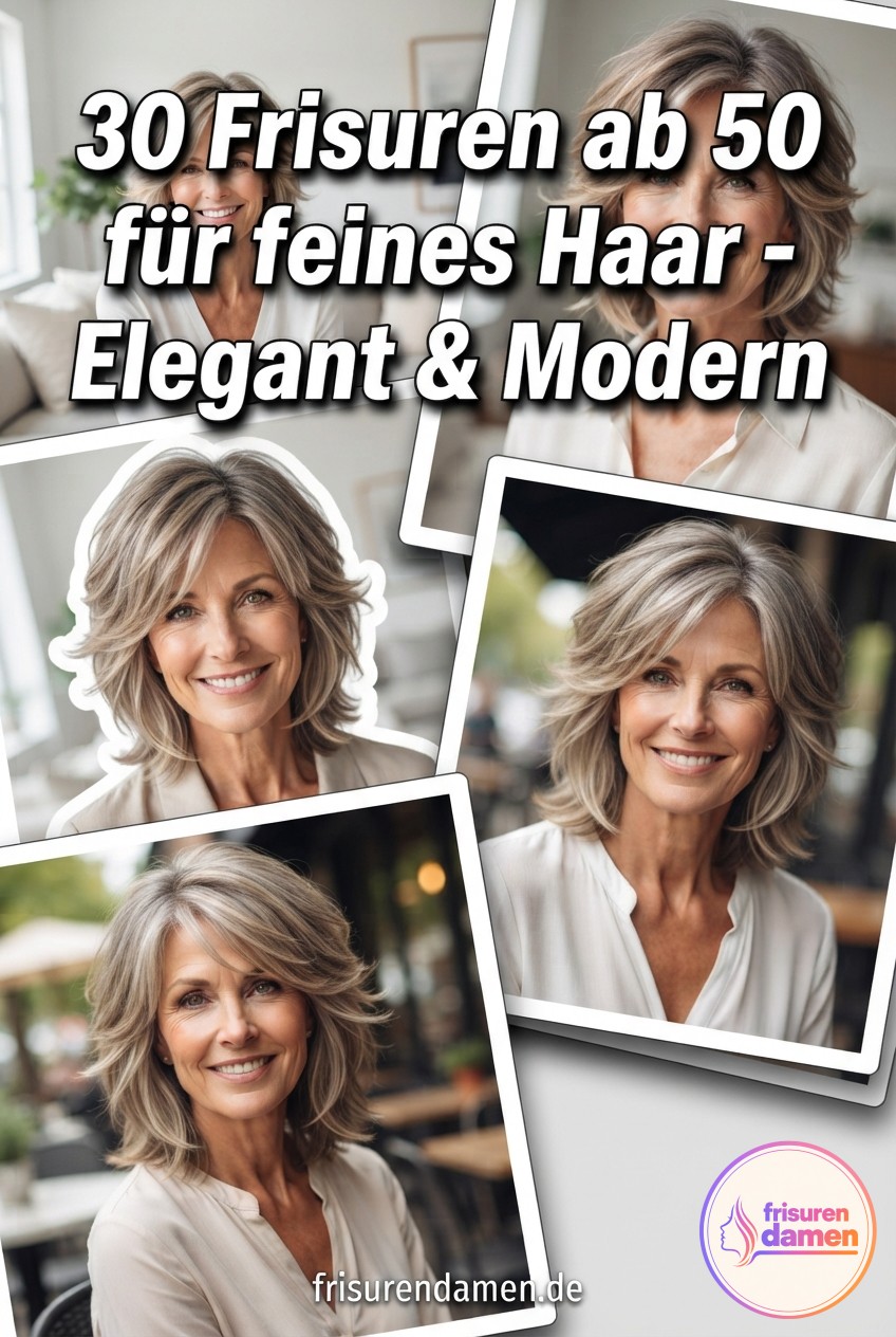 30 Frisuren ab 50 für feines Haar - Elegant & Modern