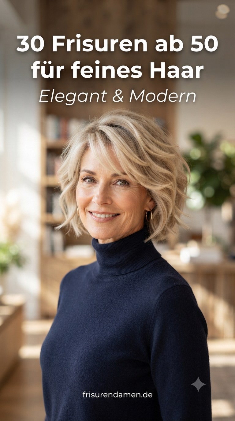 30 Frisuren ab 50 für feines Haar - Elegant & Modern