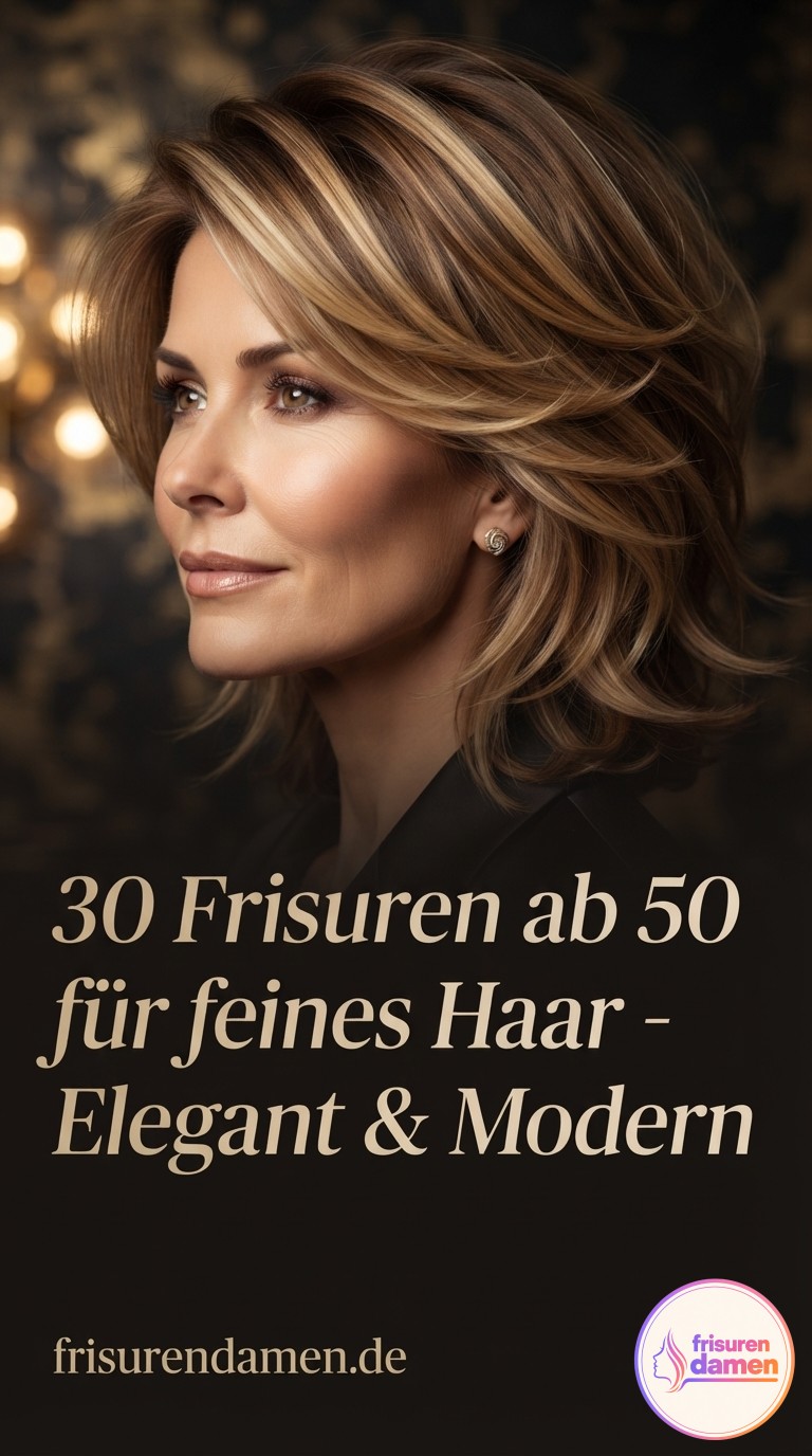 30 Frisuren ab 50 für feines Haar - Elegant & Modern