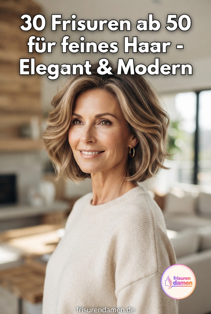 30 Frisuren ab 50 für feines Haar - Elegant & Modern