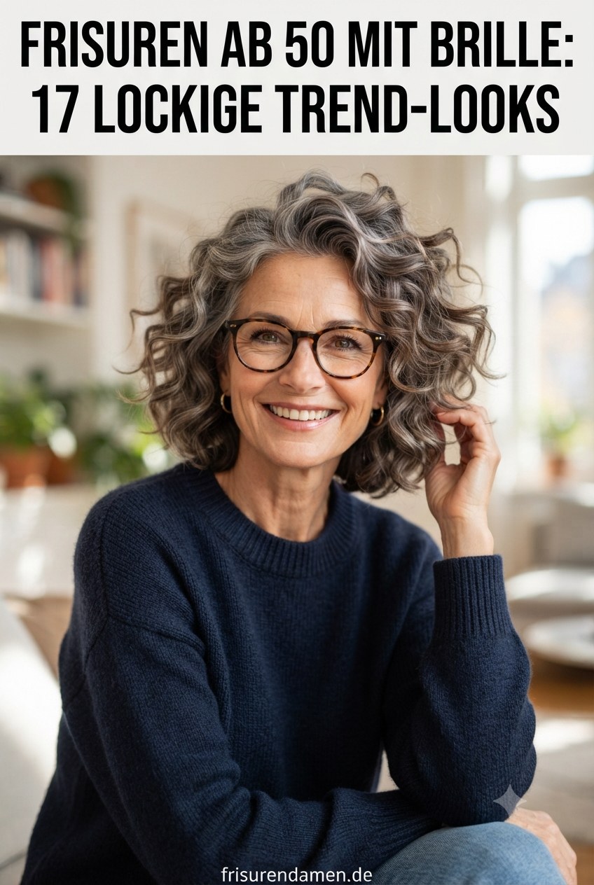 Frisuren ab 50 mit Brille: 17 lockige Trend-Looks