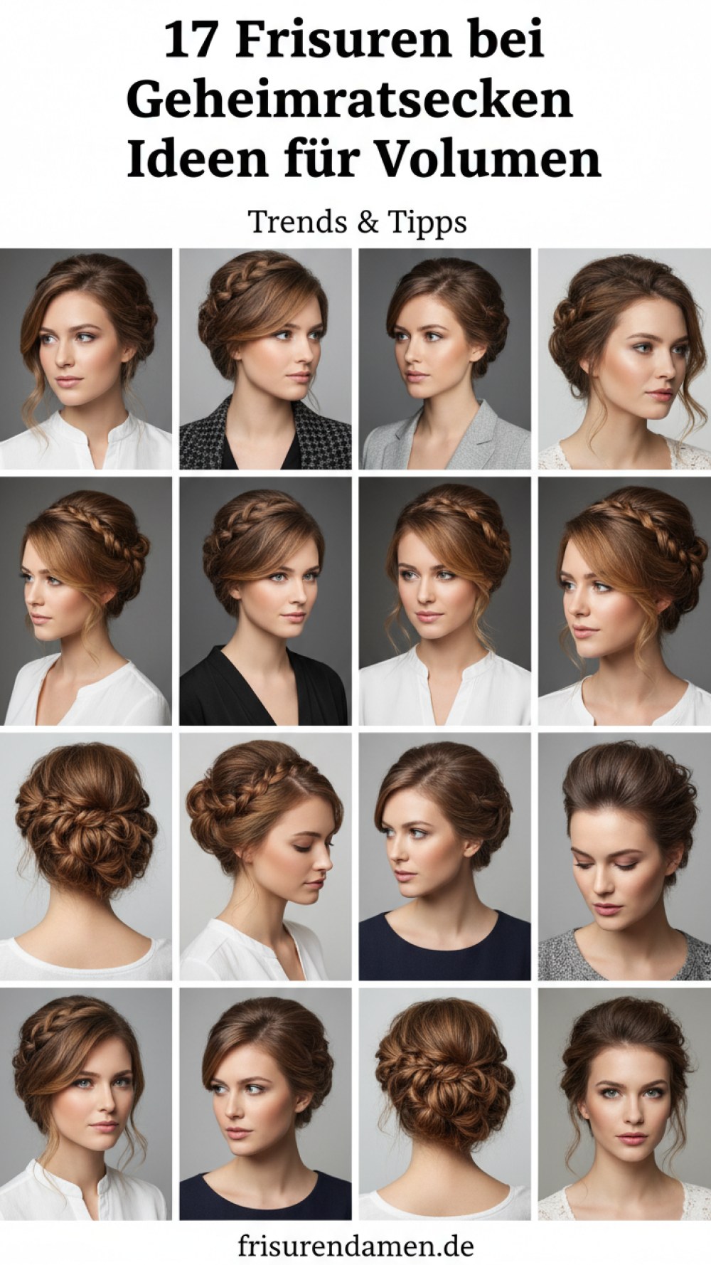 17 Frisuren bei Geheimratsecken Ideen für Volumen