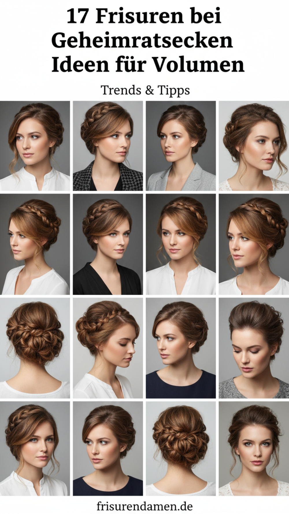 17 Frisuren bei Geheimratsecken Ideen für Volumen