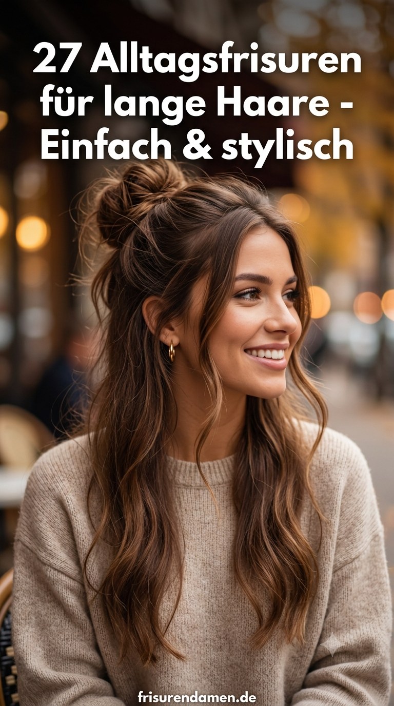 27 Alltagsfrisuren für lange Haare - Einfach & stylisch