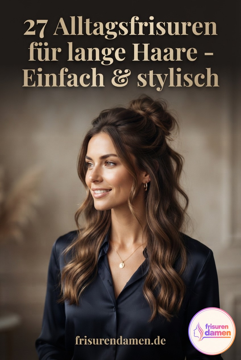 27 Alltagsfrisuren für lange Haare - Einfach & stylisch