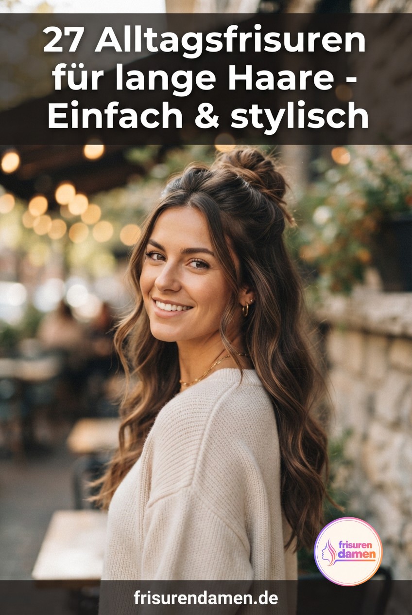 27 Alltagsfrisuren für lange Haare - Einfach & stylisch