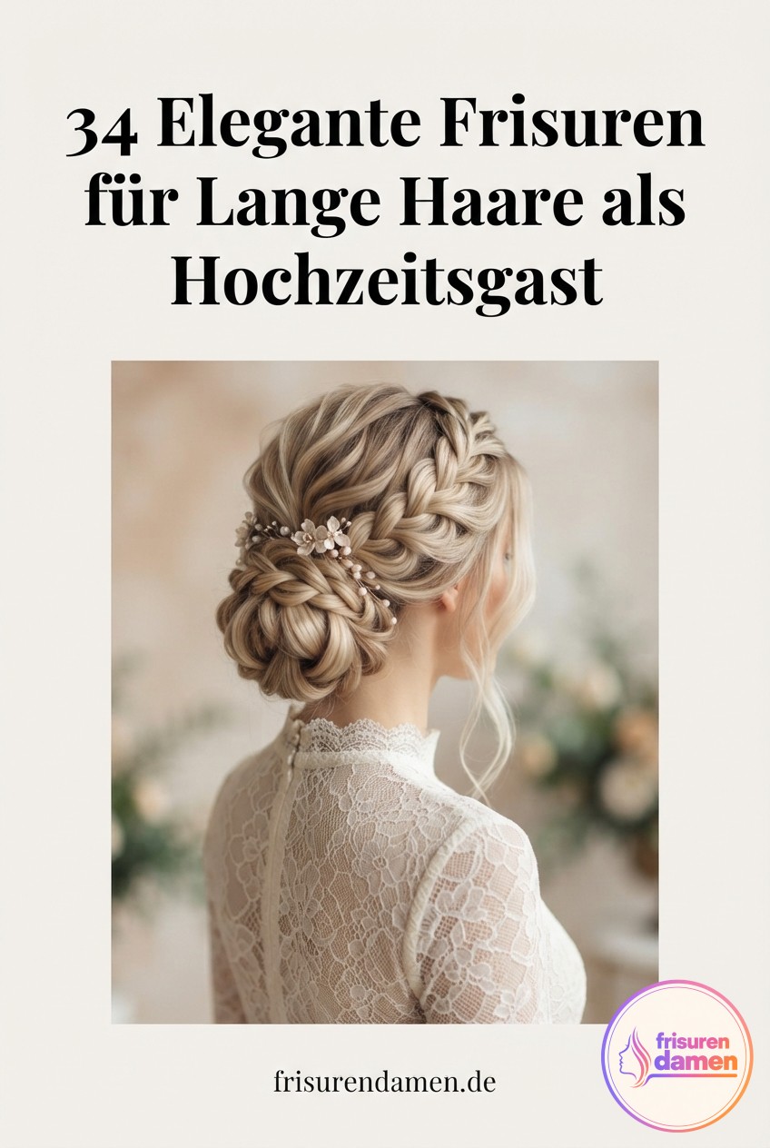 34 Elegante Frisuren für Lange Haare als Hochzeitsgast