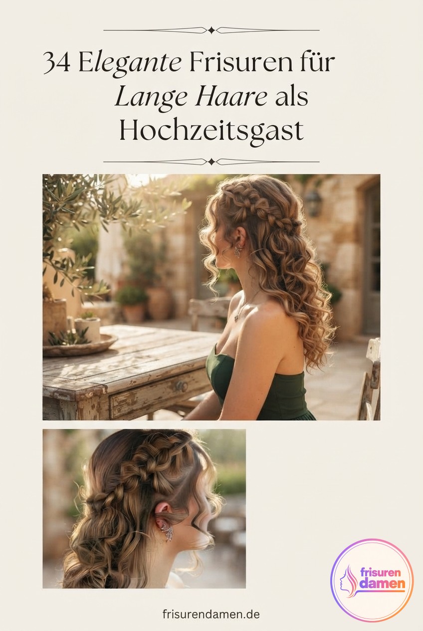 34 Elegante Frisuren für Lange Haare als Hochzeitsgast