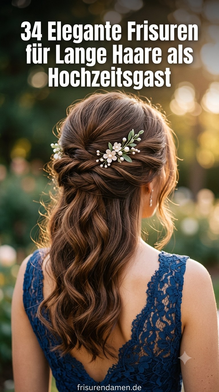 34 Elegante Frisuren für Lange Haare als Hochzeitsgast