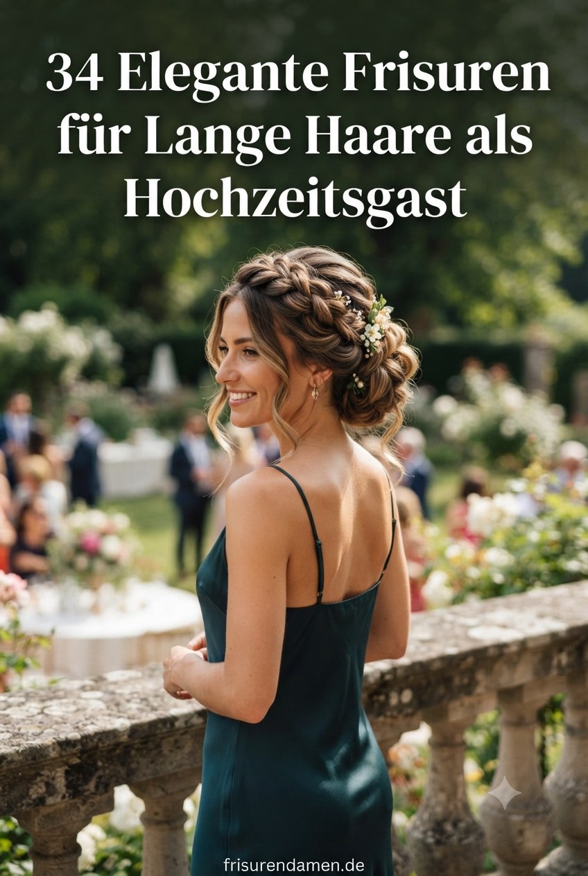34 Elegante Frisuren für Lange Haare als Hochzeitsgast